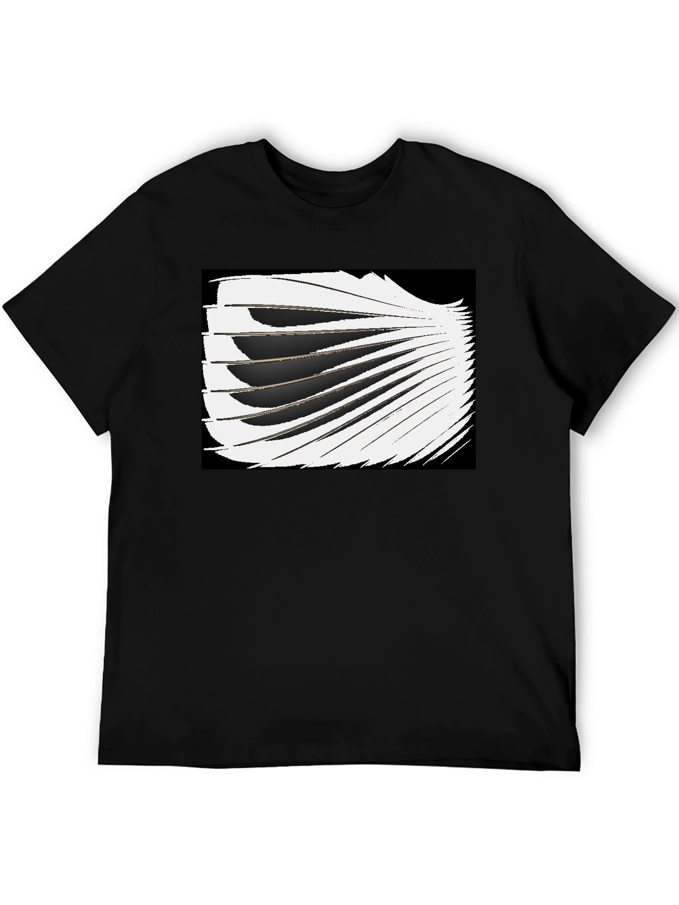 Abstract Wing Graphic Black Tee