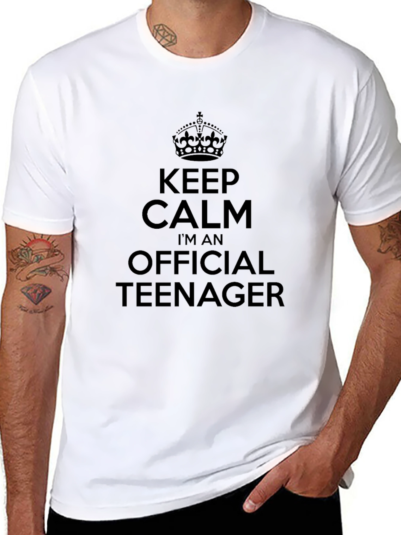 Keep Calm Official Teenager T-Shirt - Black