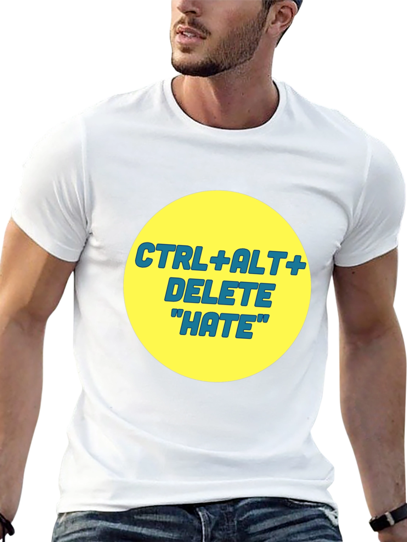 Ctrl+Alt+Delete Hate T-Shirt:  Motivational Graphic Tee