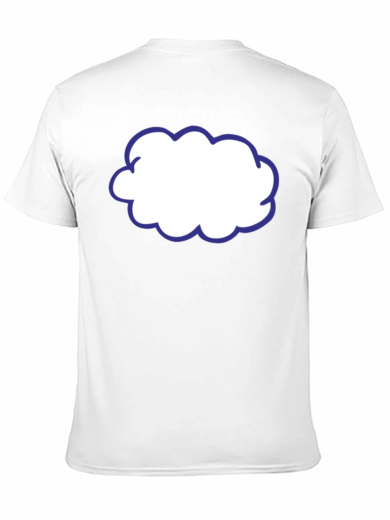 Cartoon Cloud T-Shirt - Black Cotton Graphic Tee