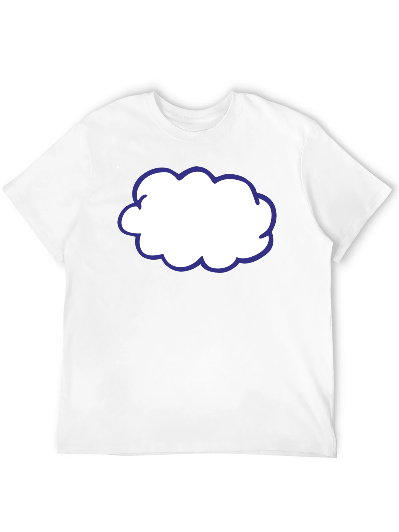 Cartoon Cloud T-Shirt - Black Cotton Graphic Tee