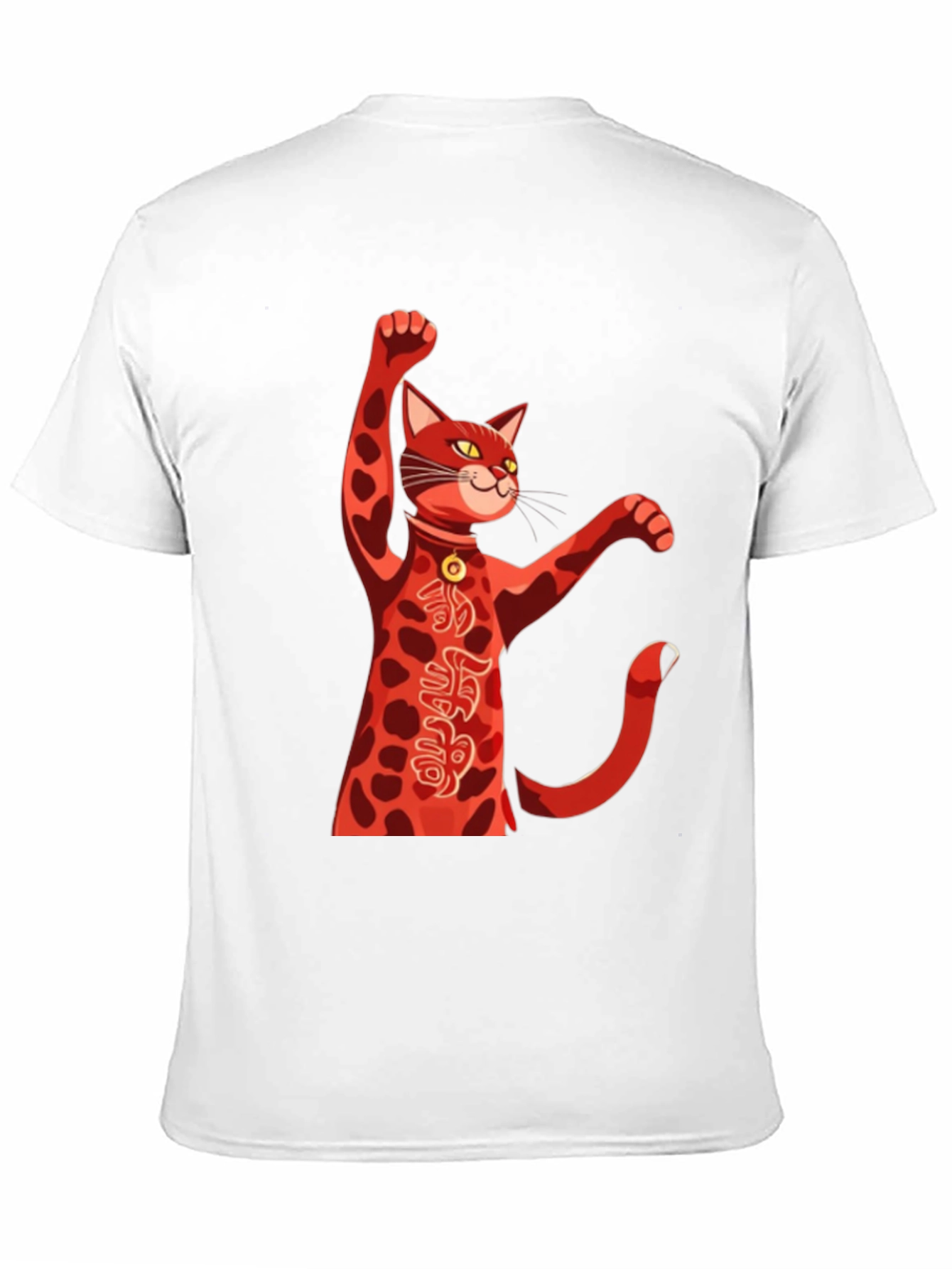 Lucky Cat T-Shirt - Red Maneki Neko Graphic Tee
