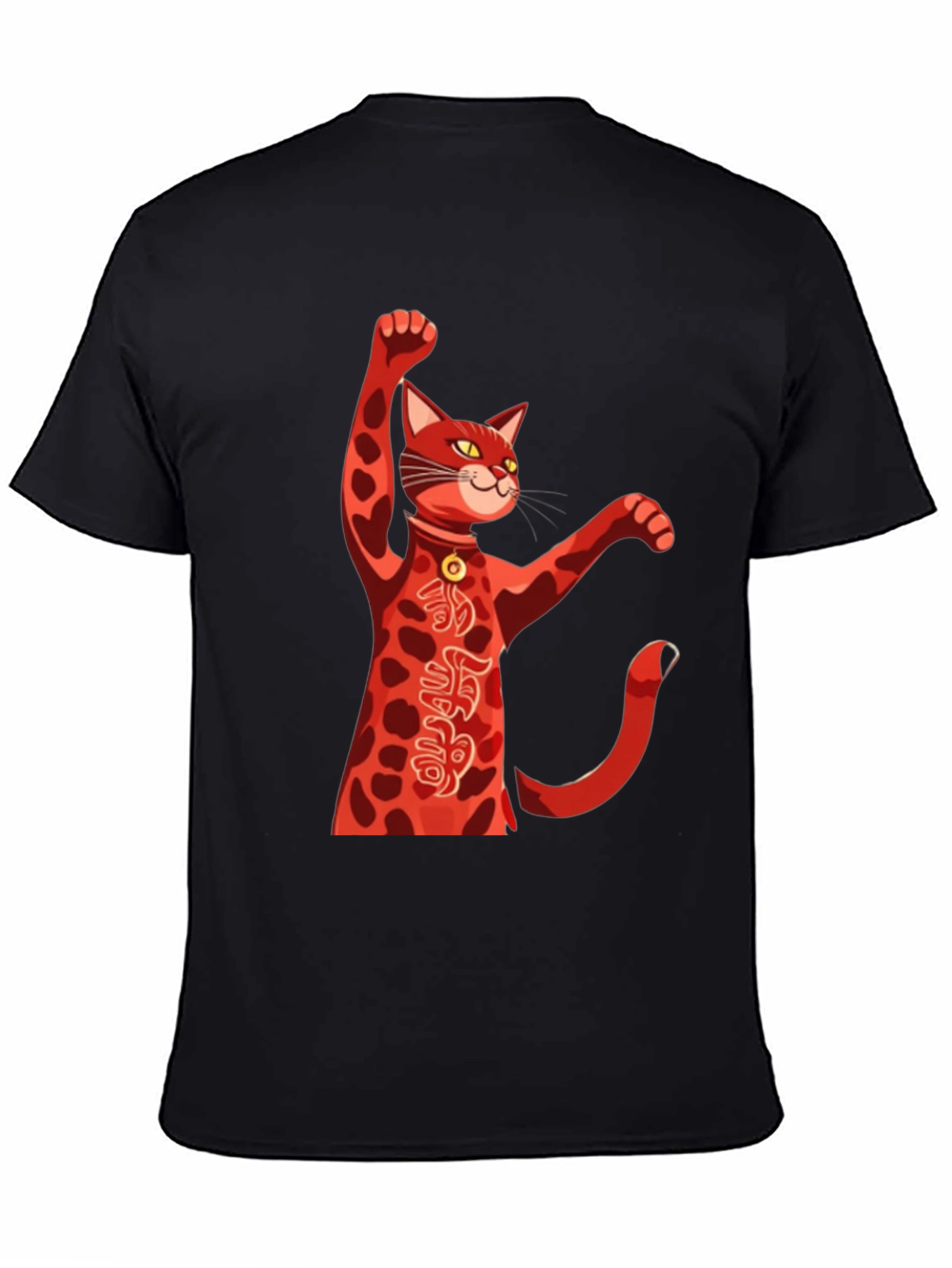 Lucky Cat T-Shirt - Red Maneki Neko Graphic Tee