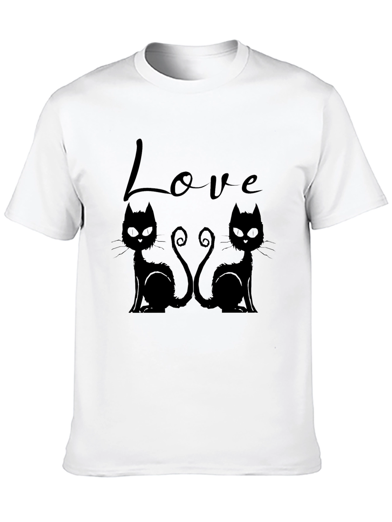 Love Cats T-Shirt - Black