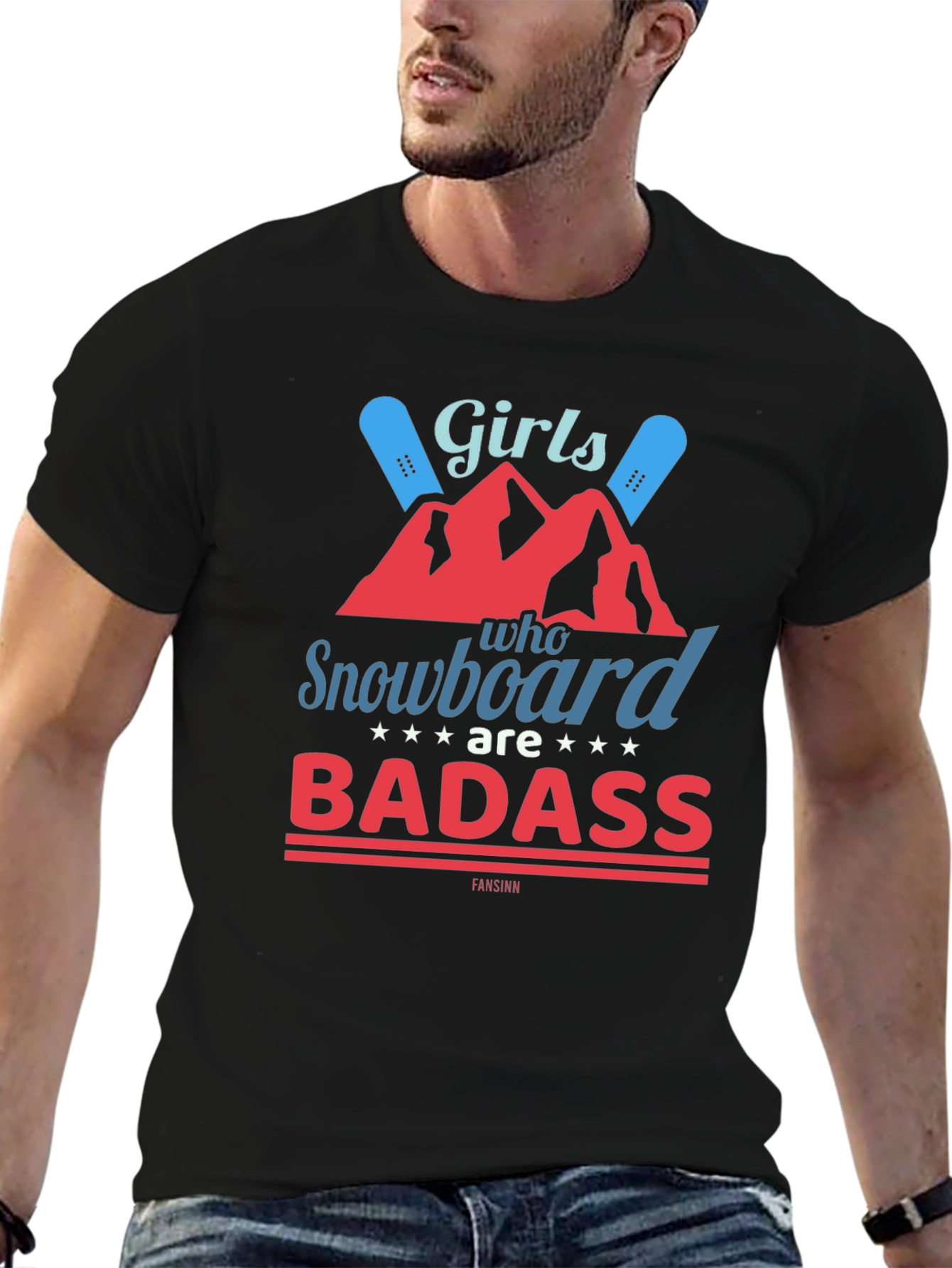 Girls Snowboard Badass T-Shirt