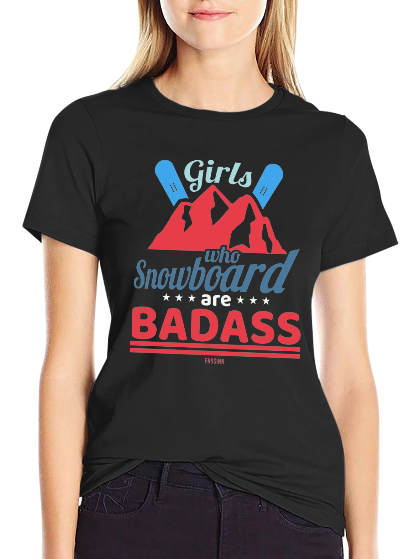 Girls Snowboard Badass T-Shirt