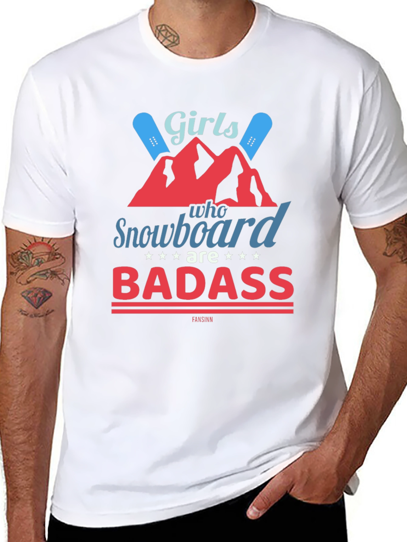 Girls Snowboard Badass T-Shirt