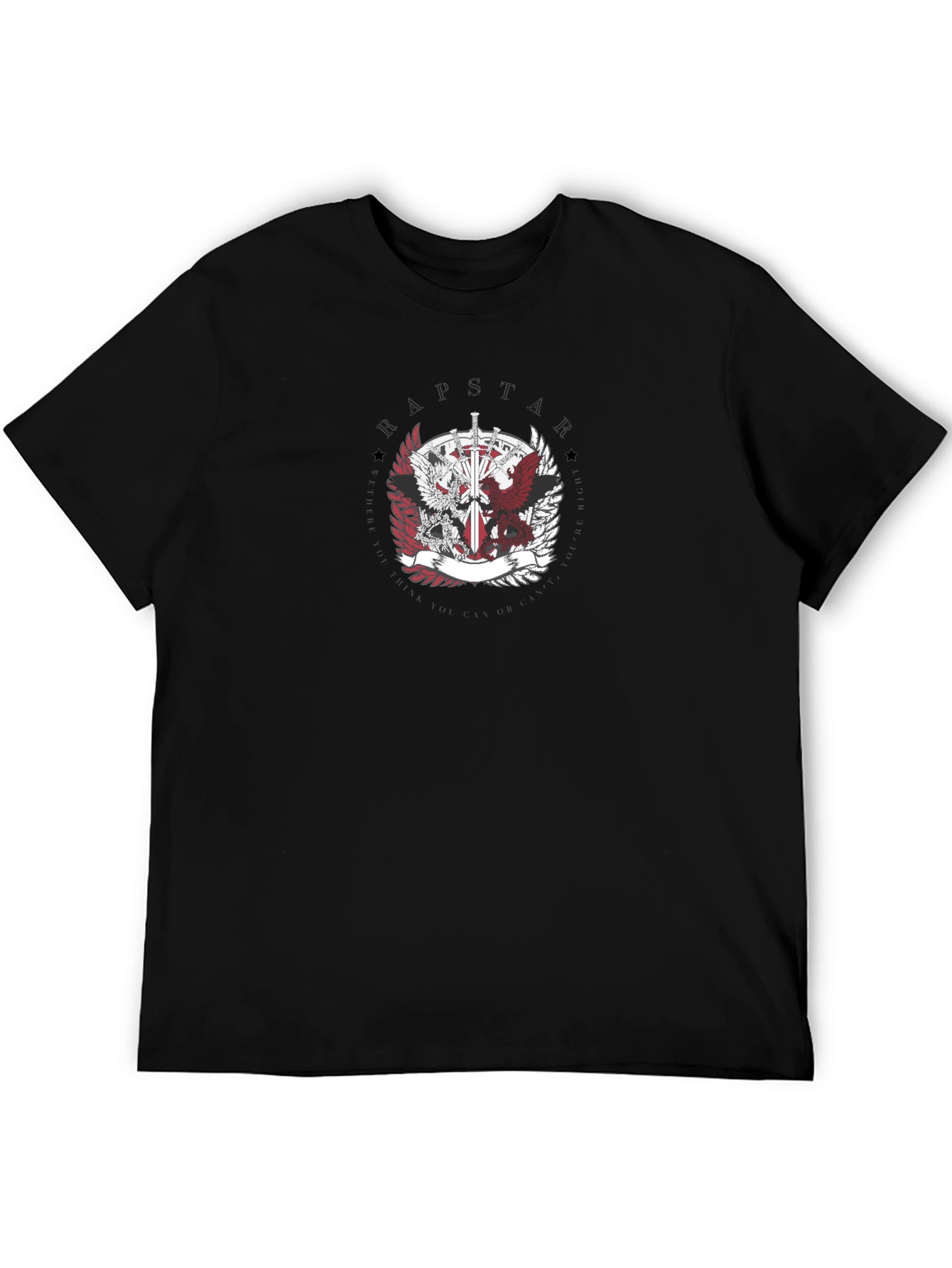 Black Rapstar Emblem Tee