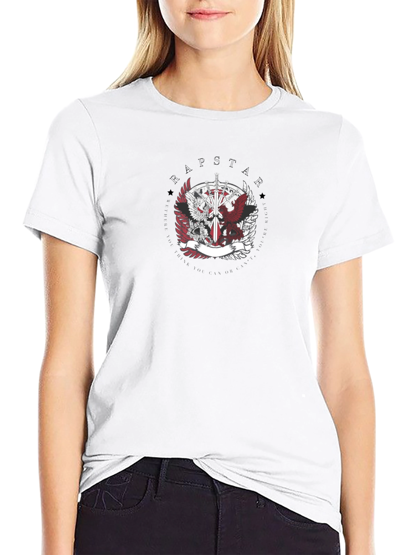 Black Rapstar Emblem Tee