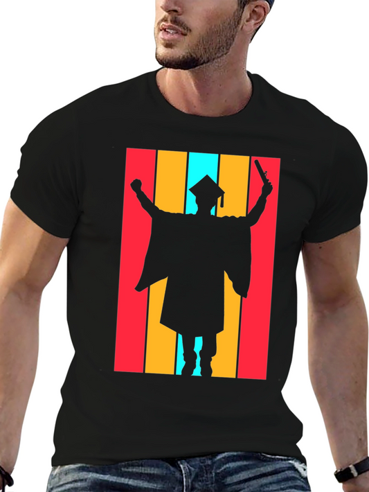 Graduation Silhouette Black T-Shirt