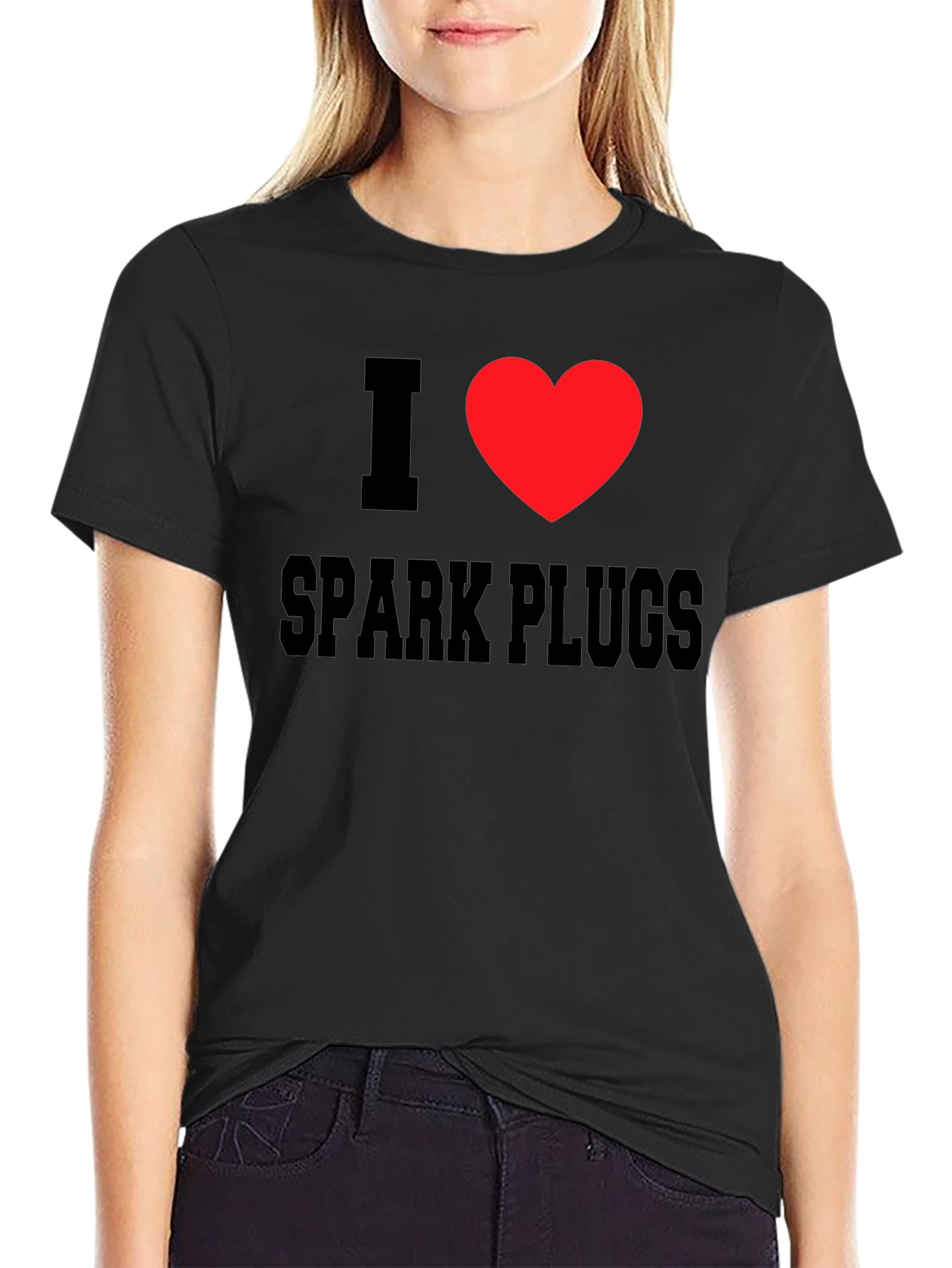 I Love Spark Plugs T-Shirt - Black