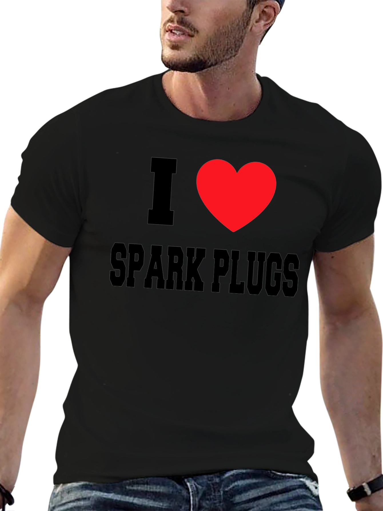 I Love Spark Plugs T-Shirt - Black