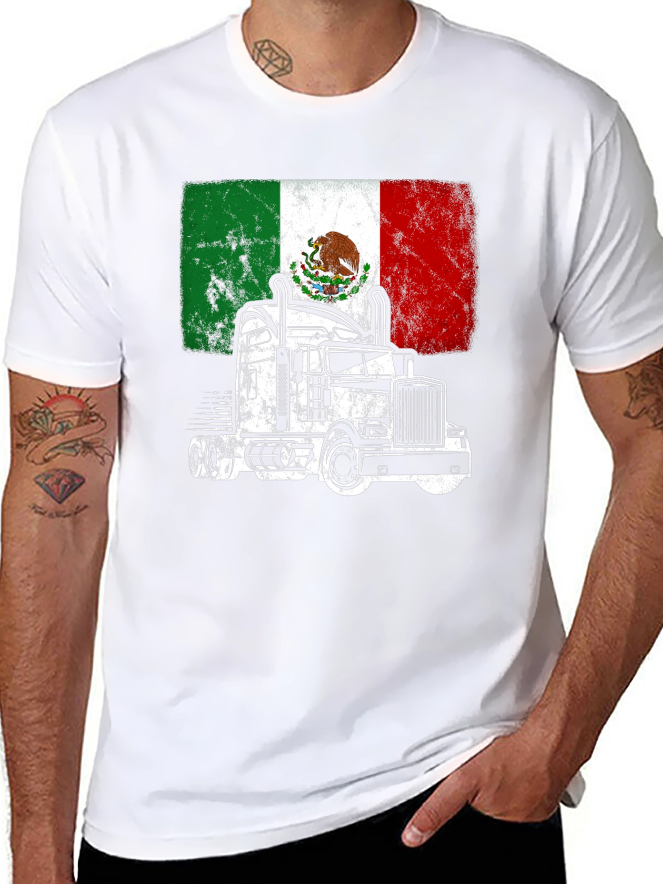 Mexico Trucker T-Shirt - Black Cotton Tee