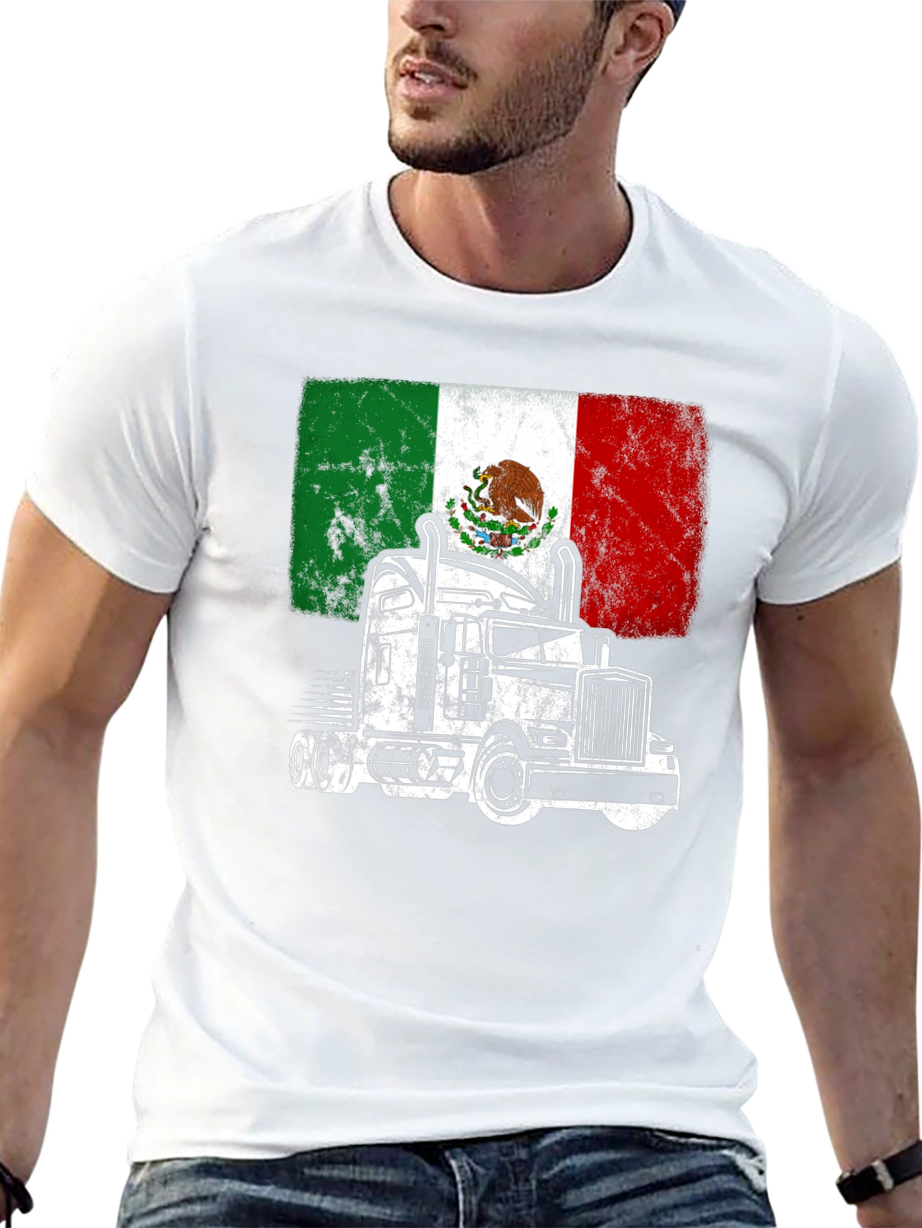 Mexico Trucker T-Shirt - Black Cotton Tee
