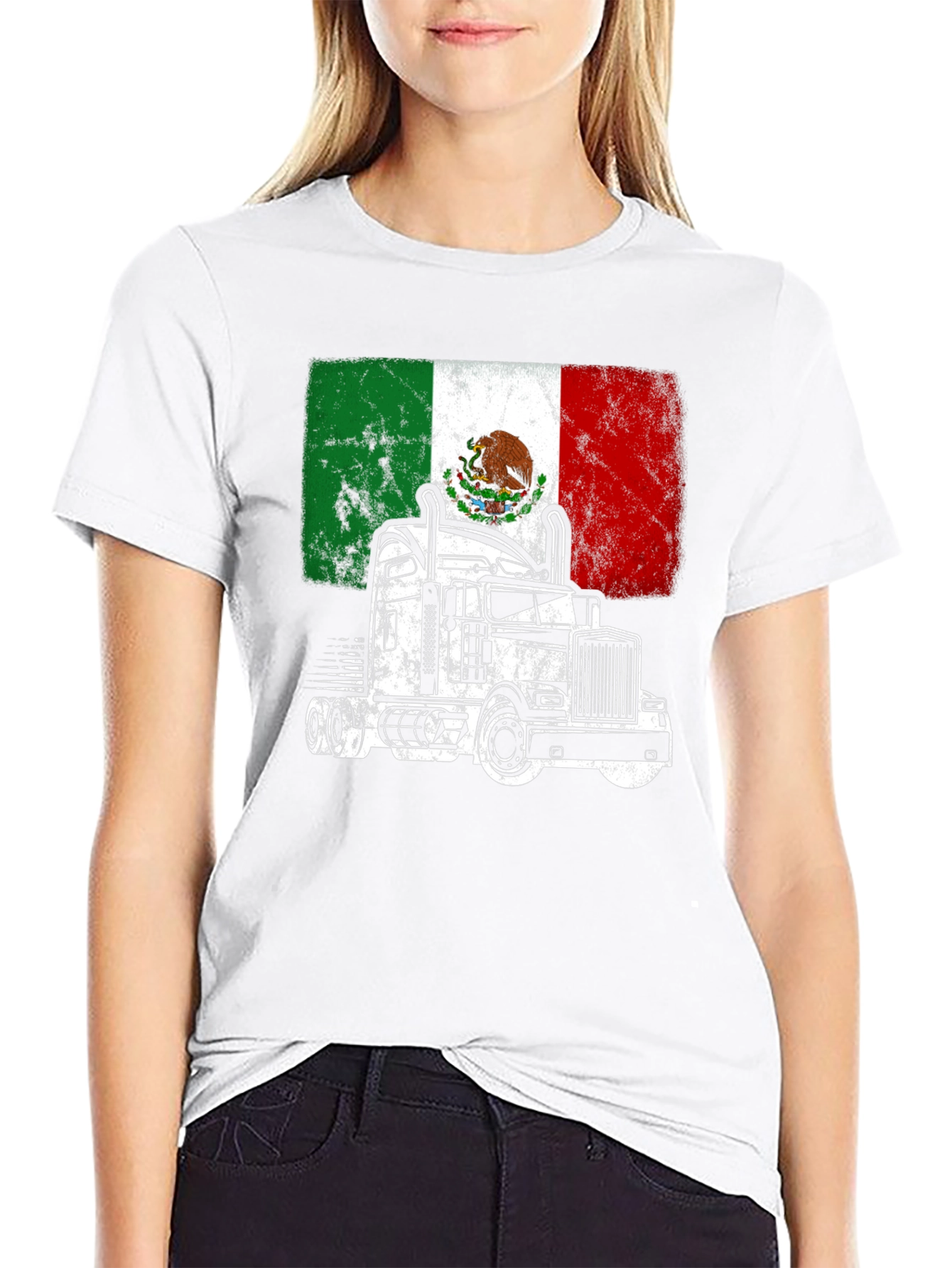 Mexico Trucker T-Shirt - Black Cotton Tee