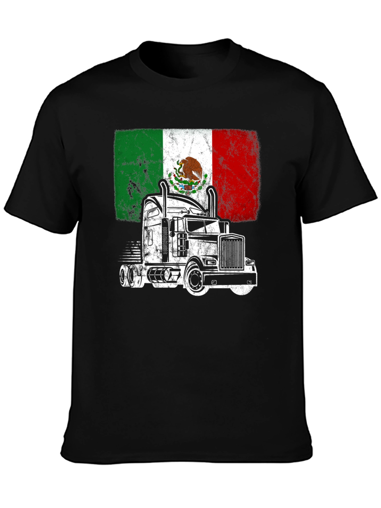 Mexico Trucker T-Shirt - Black Cotton Tee