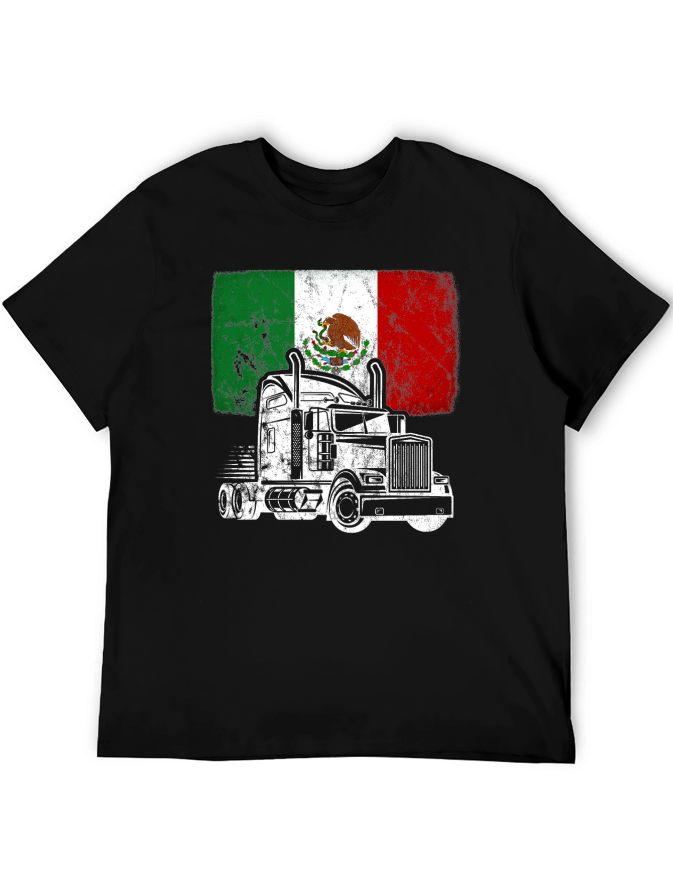 Mexico Trucker T-Shirt - Black Cotton Tee