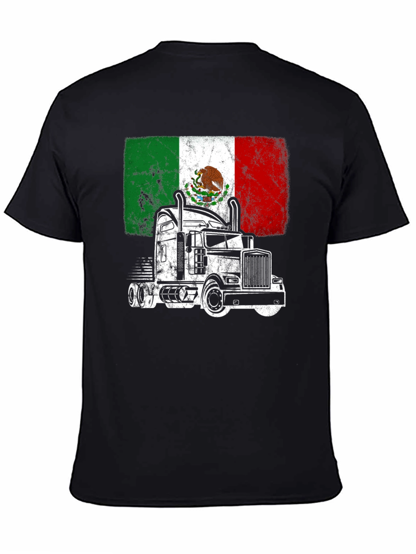 Mexico Trucker T-Shirt - Black Cotton Tee