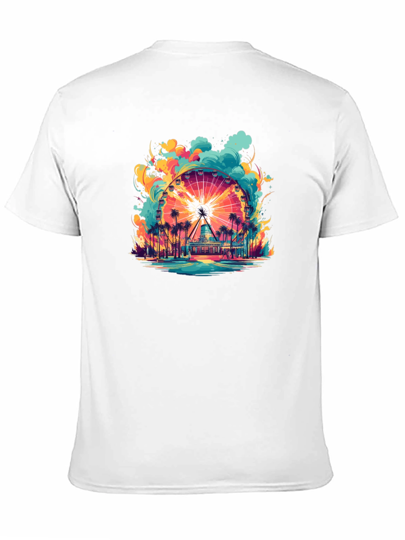 Ferris Wheel Graphic Tee - Vibrant Beach Theme