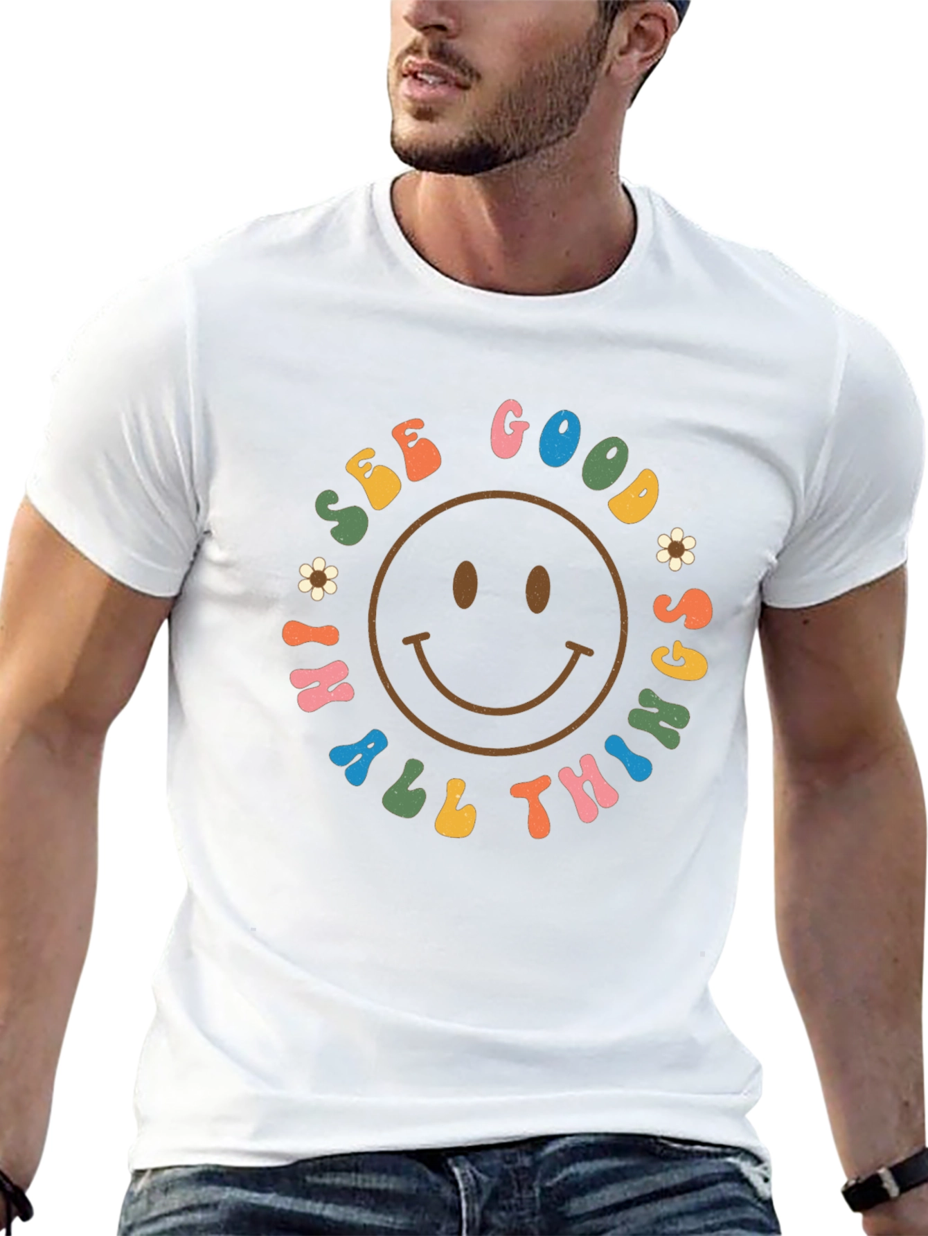 See Good in All Things Smiley Face T-Shirt