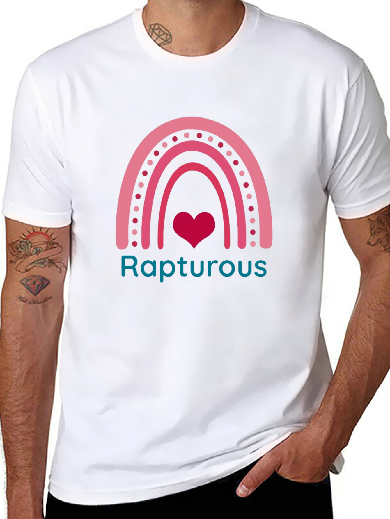 Rapturous Rainbow Heart Graphic Tee