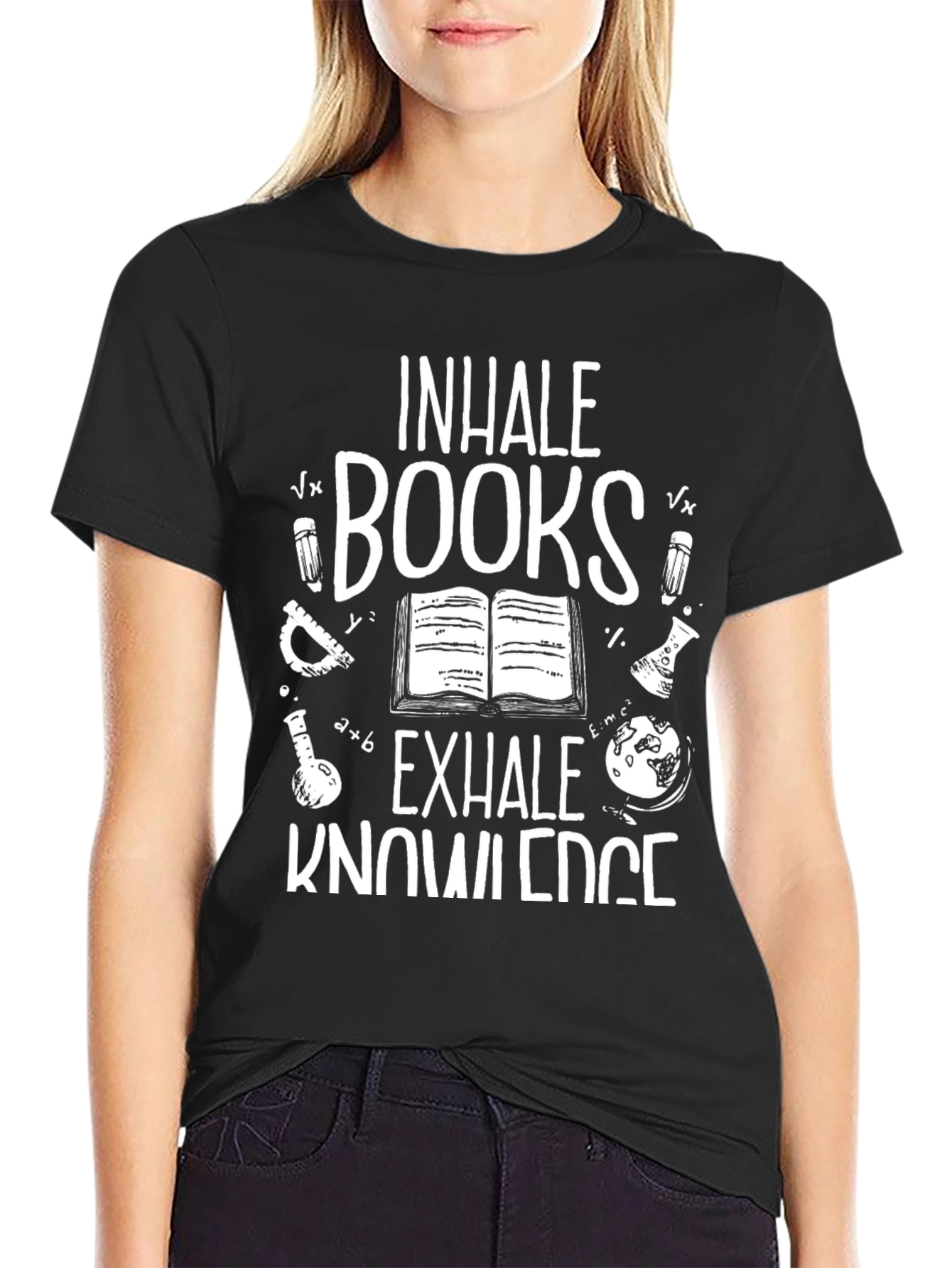 Inhale Books Exhale Knowledge T-Shirt