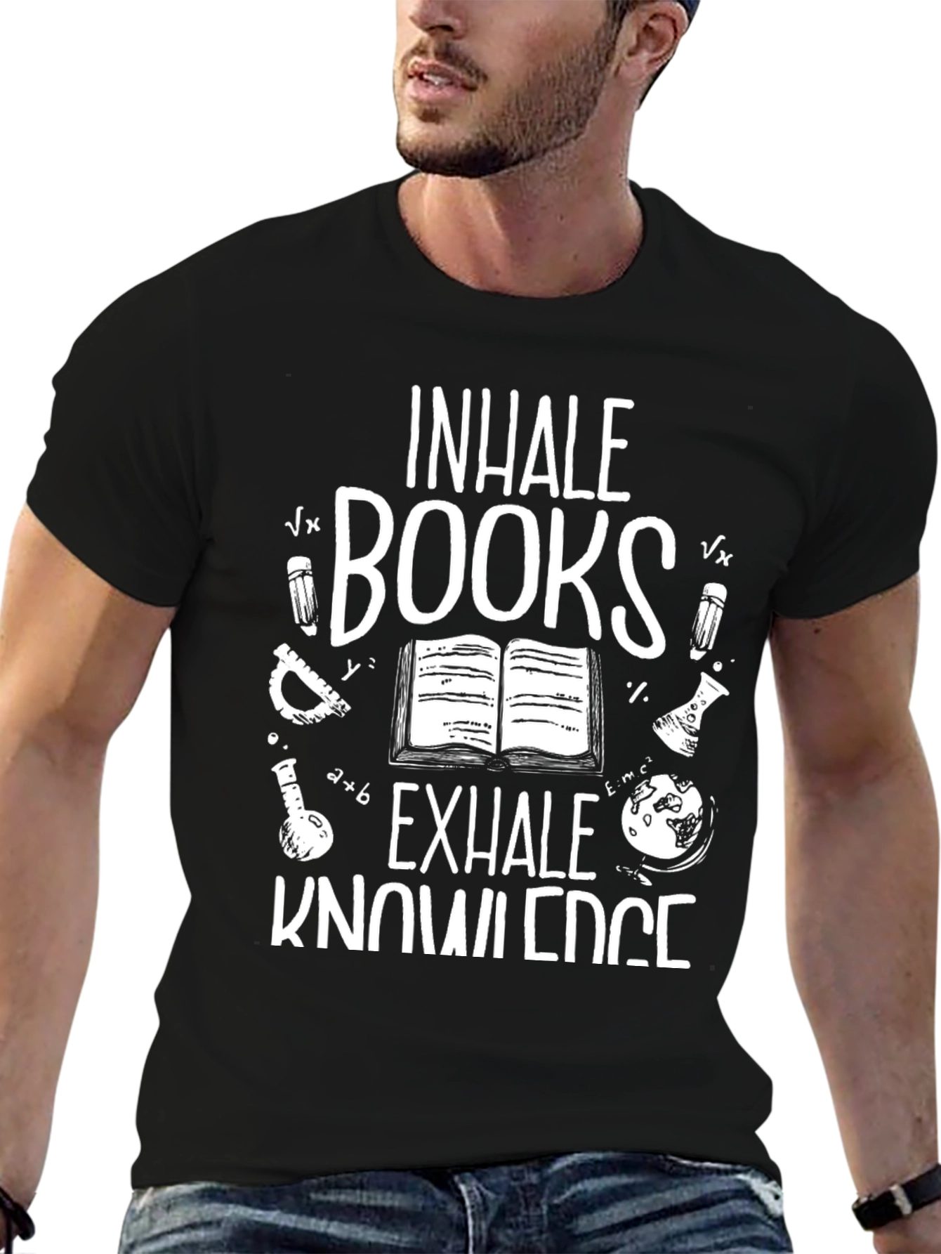 Inhale Books Exhale Knowledge T-Shirt
