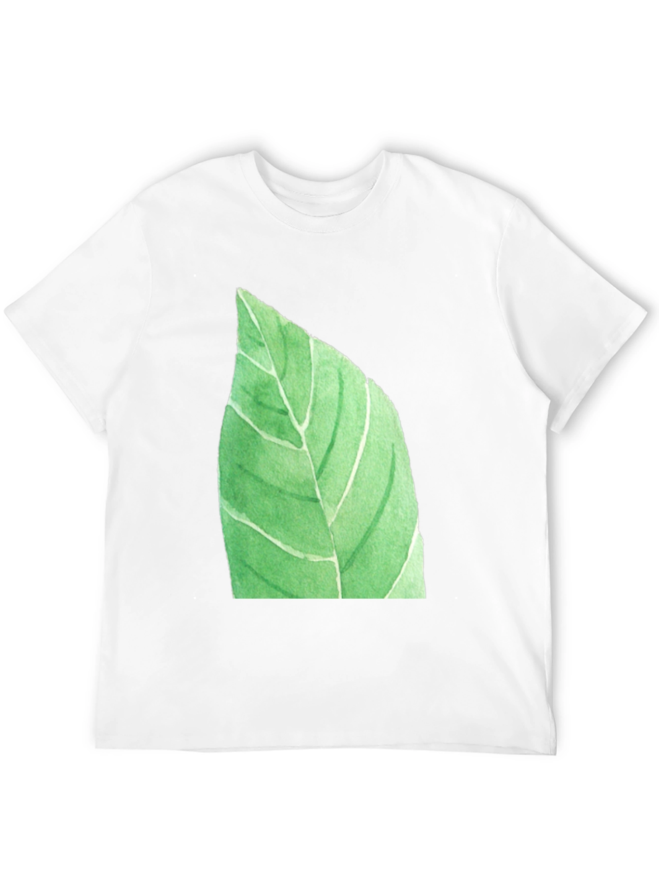 Leaf Graphic Black T-Shirt - Nature Inspired Casual Wear