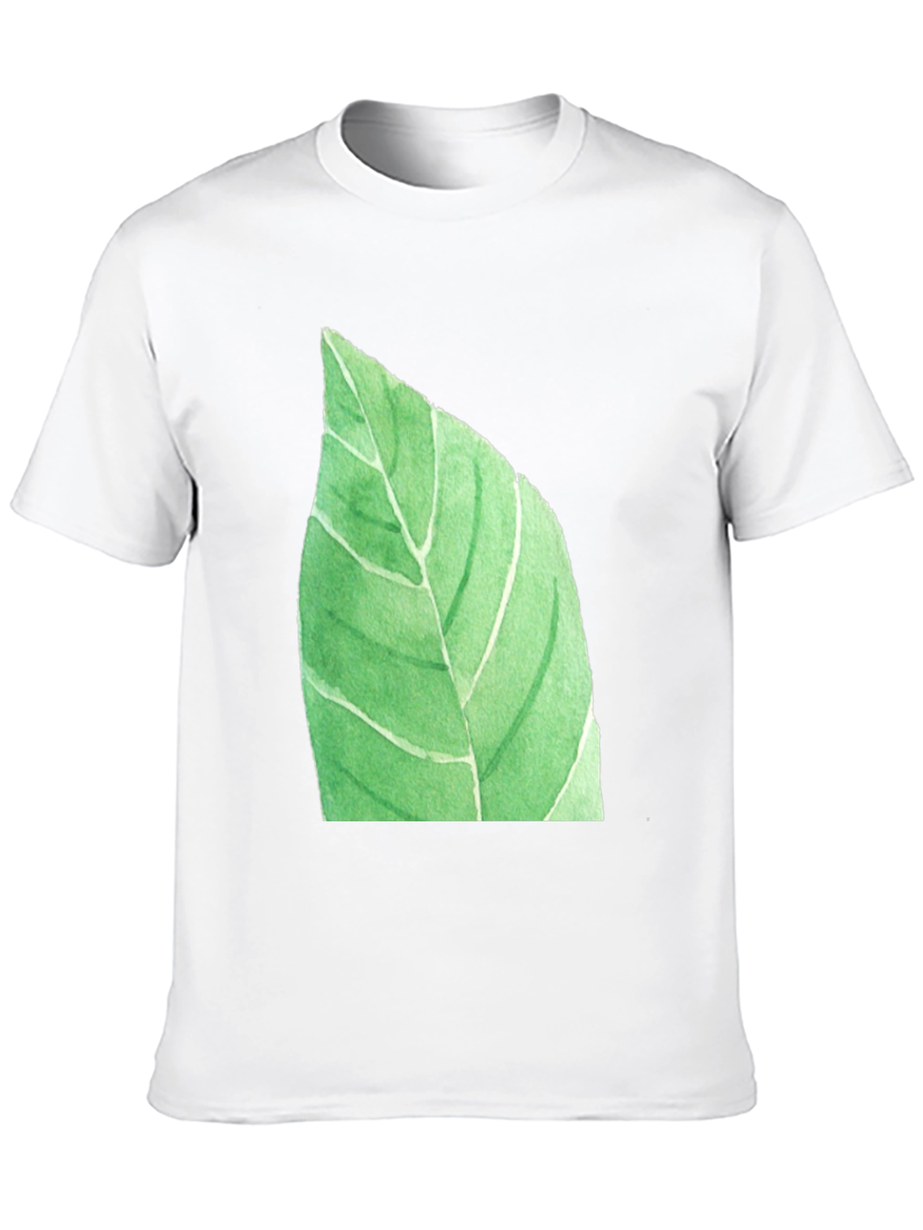 Leaf Graphic Black T-Shirt - Nature Inspired Casual Wear
