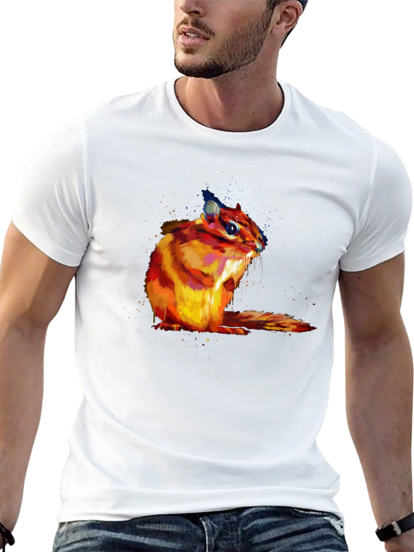 Chipmunk Graphic T-Shirt - Soft Cotton Blend