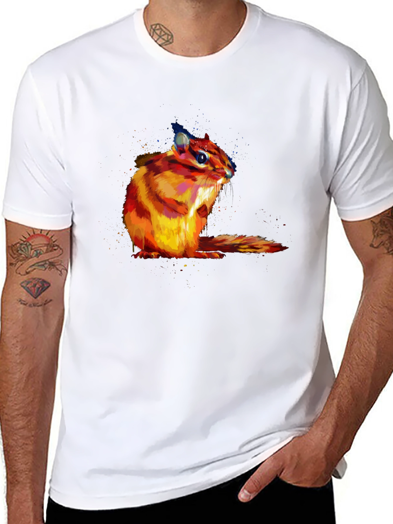 Chipmunk Graphic T-Shirt - Soft Cotton Blend