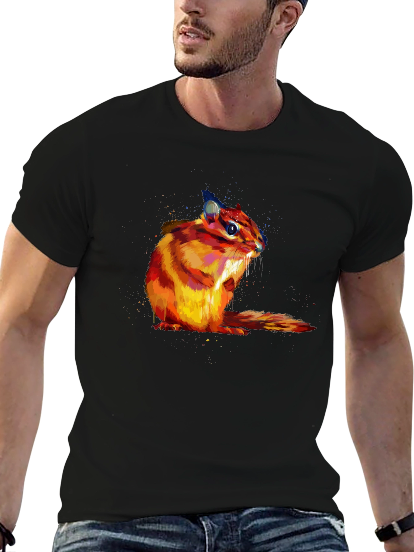 Chipmunk Graphic T-Shirt - Soft Cotton Blend