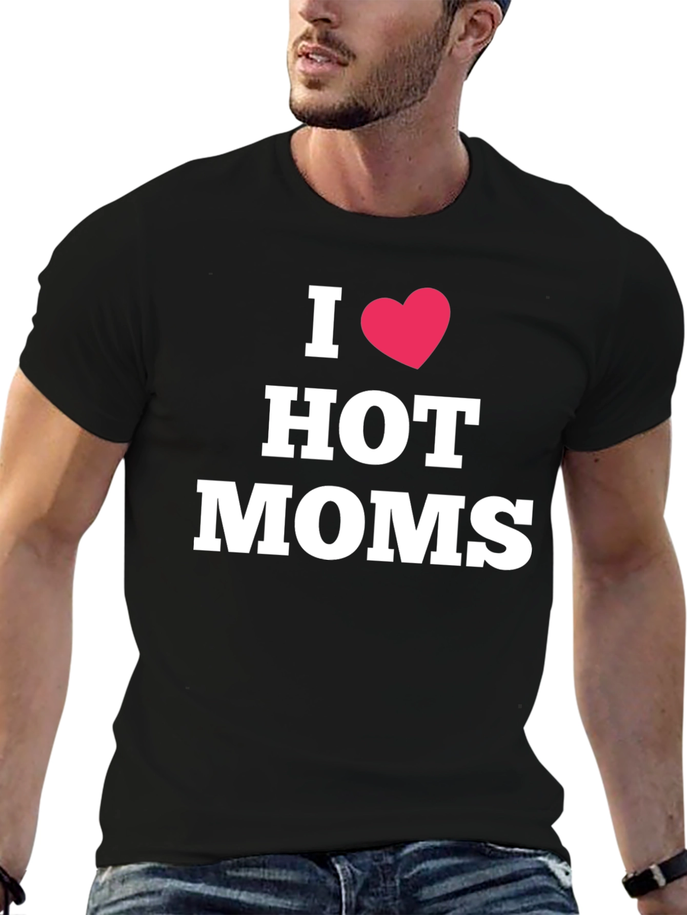 I Heart Hot Moms T-Shirt - Funny Novelty Tee