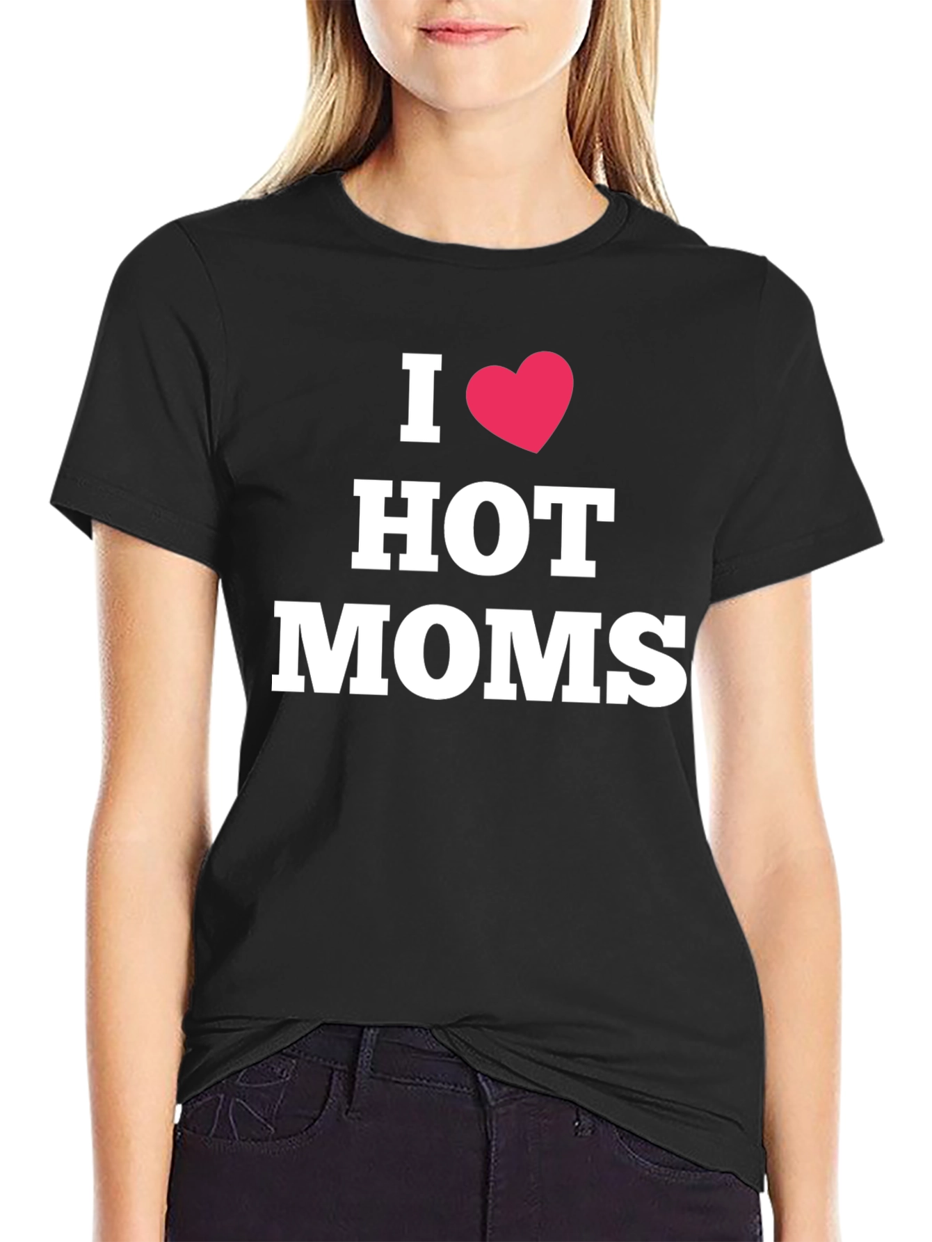 I Heart Hot Moms T-Shirt - Funny Novelty Tee