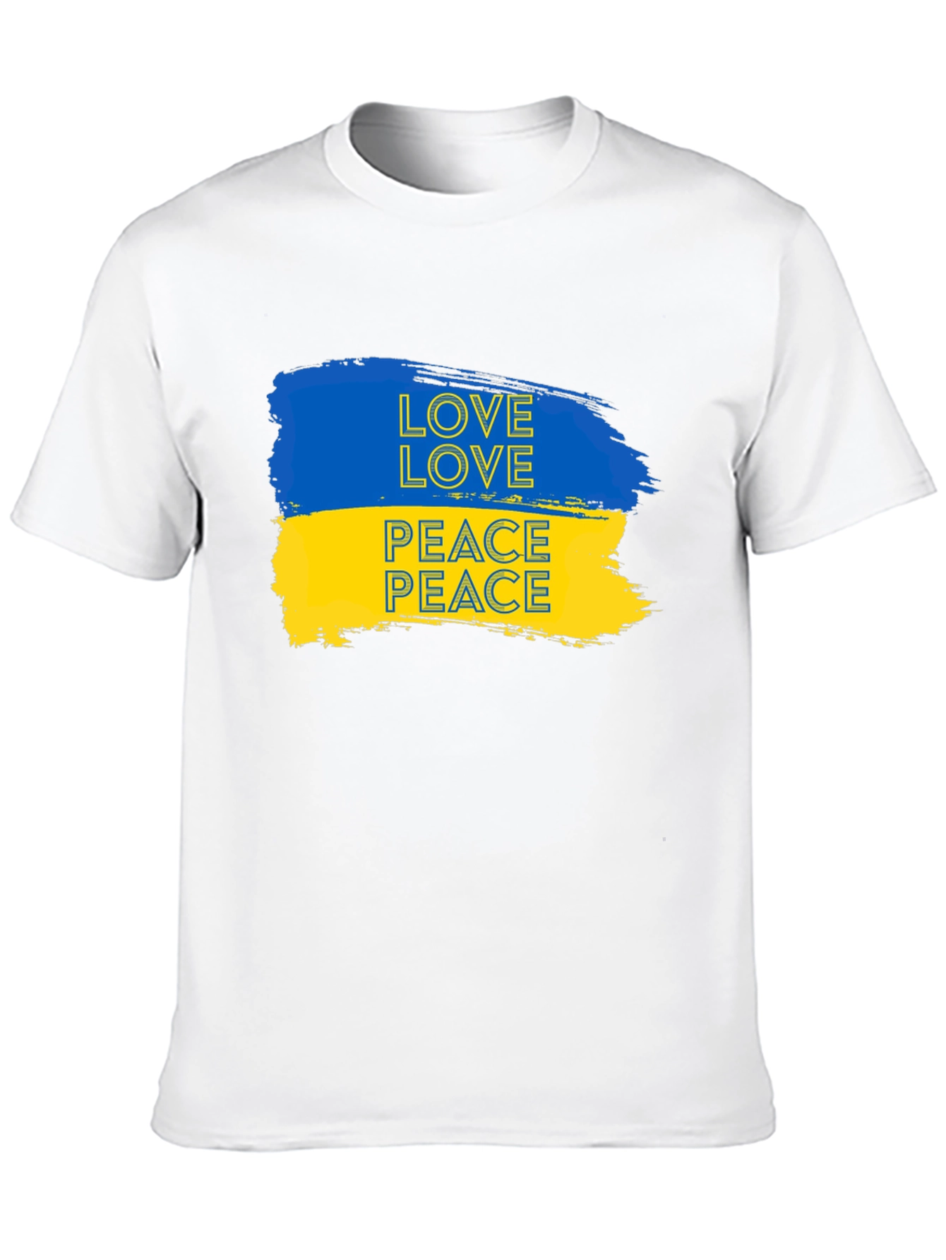 Ukraine Love & Peace Black T-Shirt