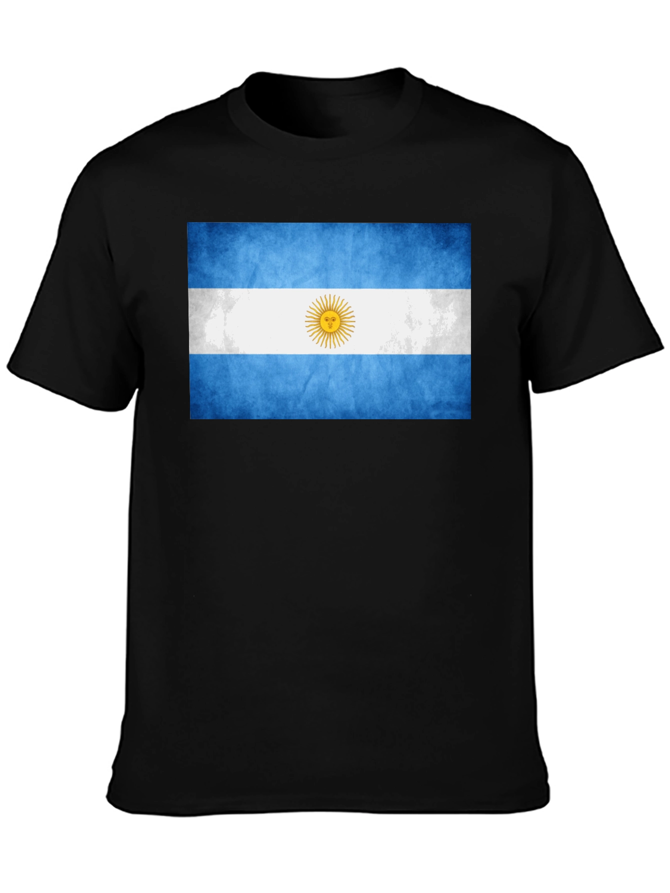 Argentina Flag Graphic T-Shirt - Mens Black Tee