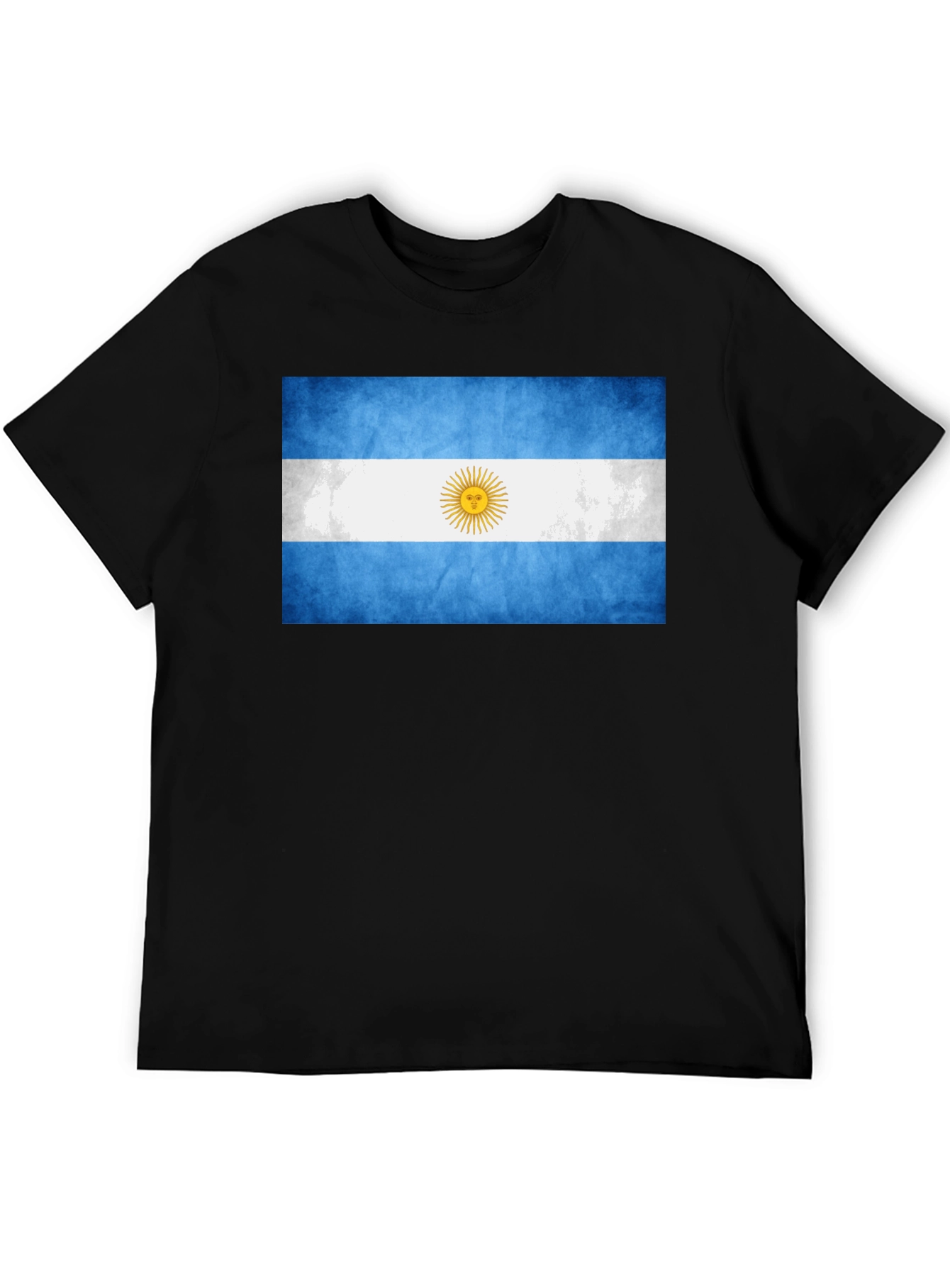 Argentina Flag Graphic T-Shirt - Mens Black Tee