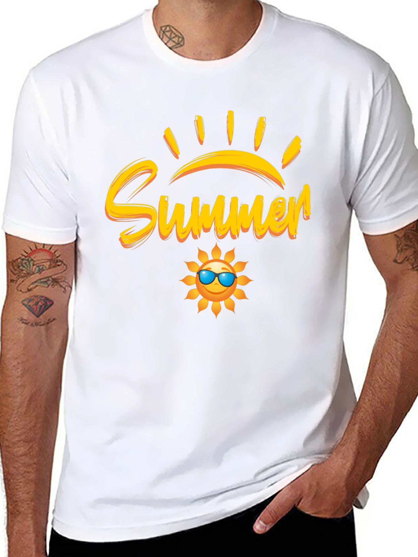 Summer Graphic T-Shirt - Sun Design
