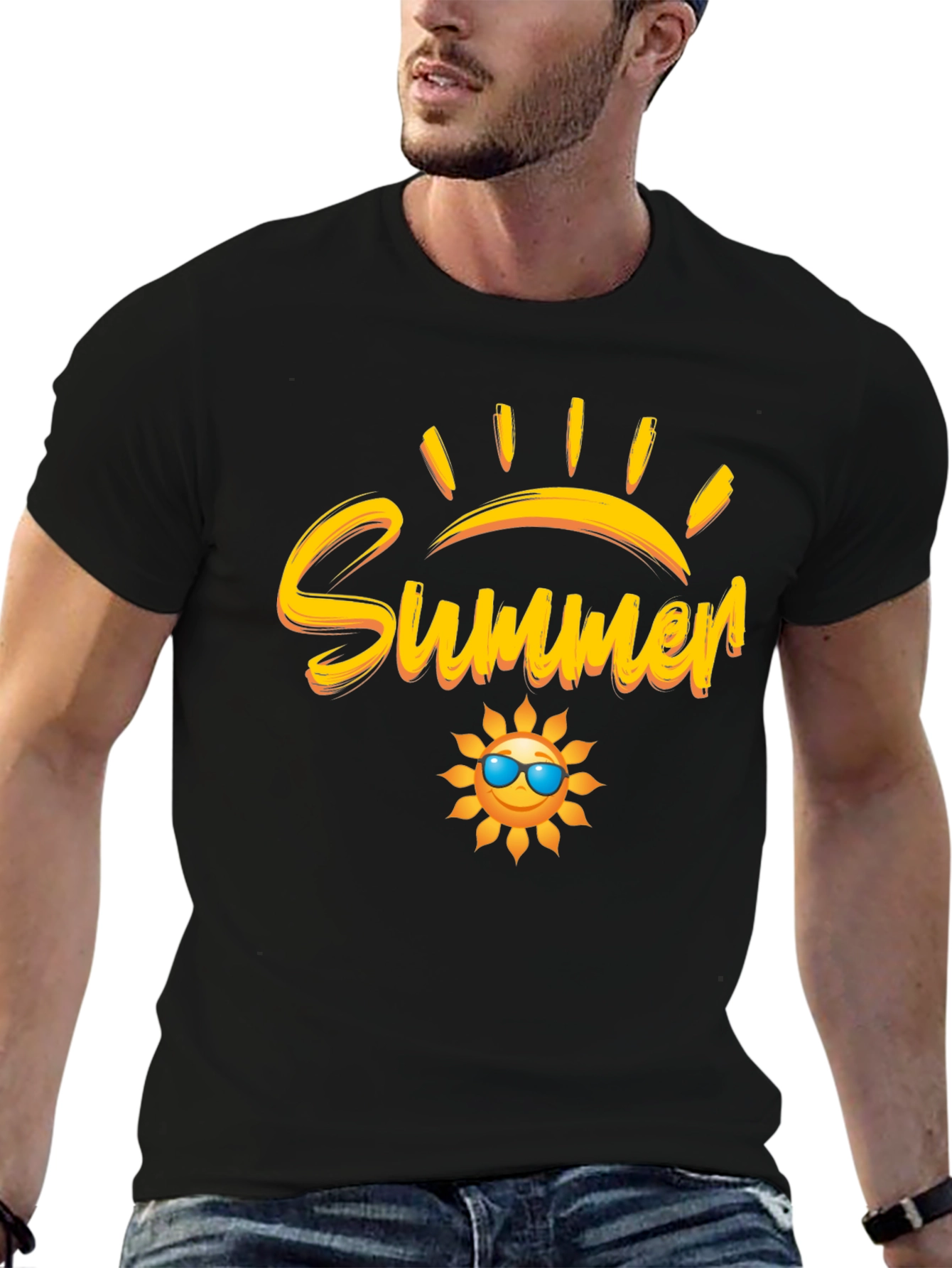 Summer Graphic T-Shirt - Sun Design