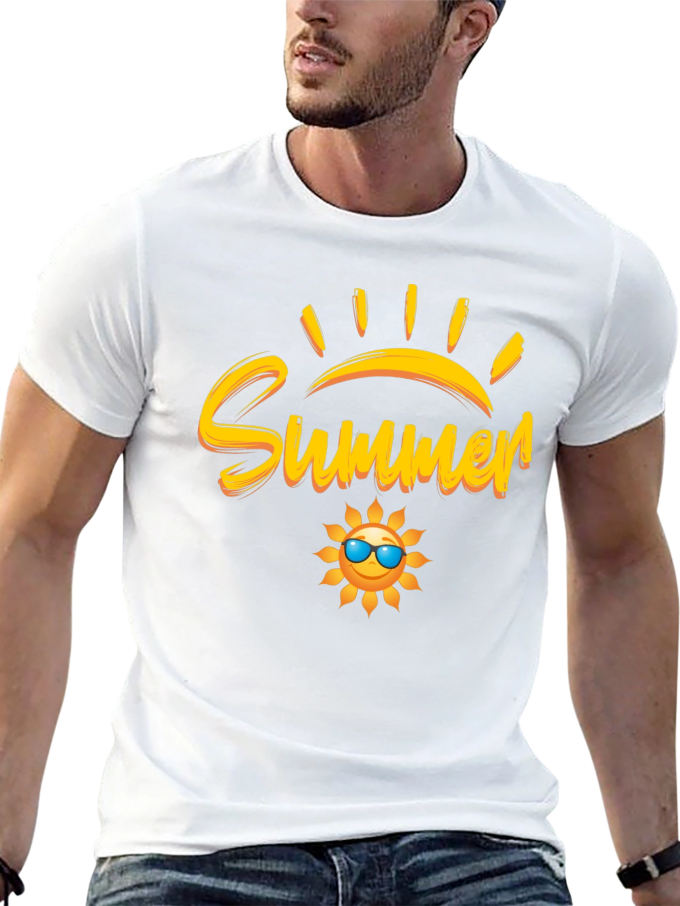 Summer Graphic T-Shirt - Sun Design
