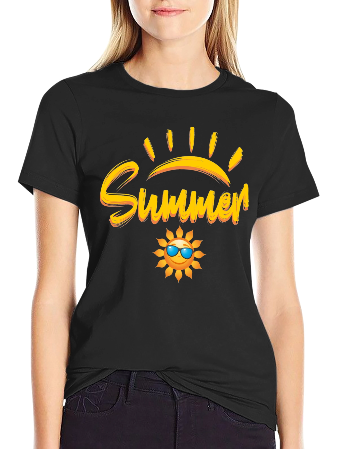 Summer Graphic T-Shirt - Sun Design