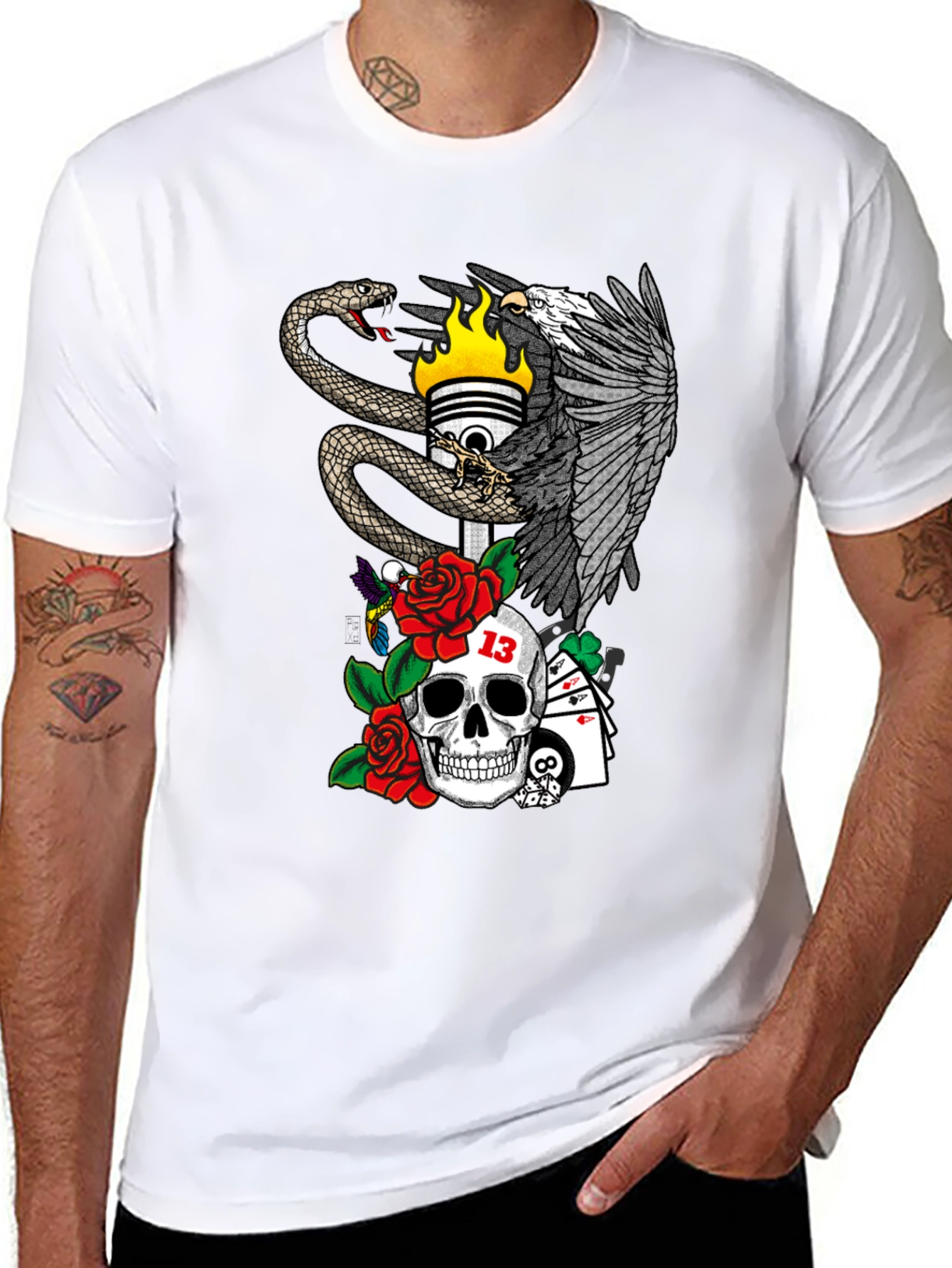 Eagle Snake Skull T-Shirt