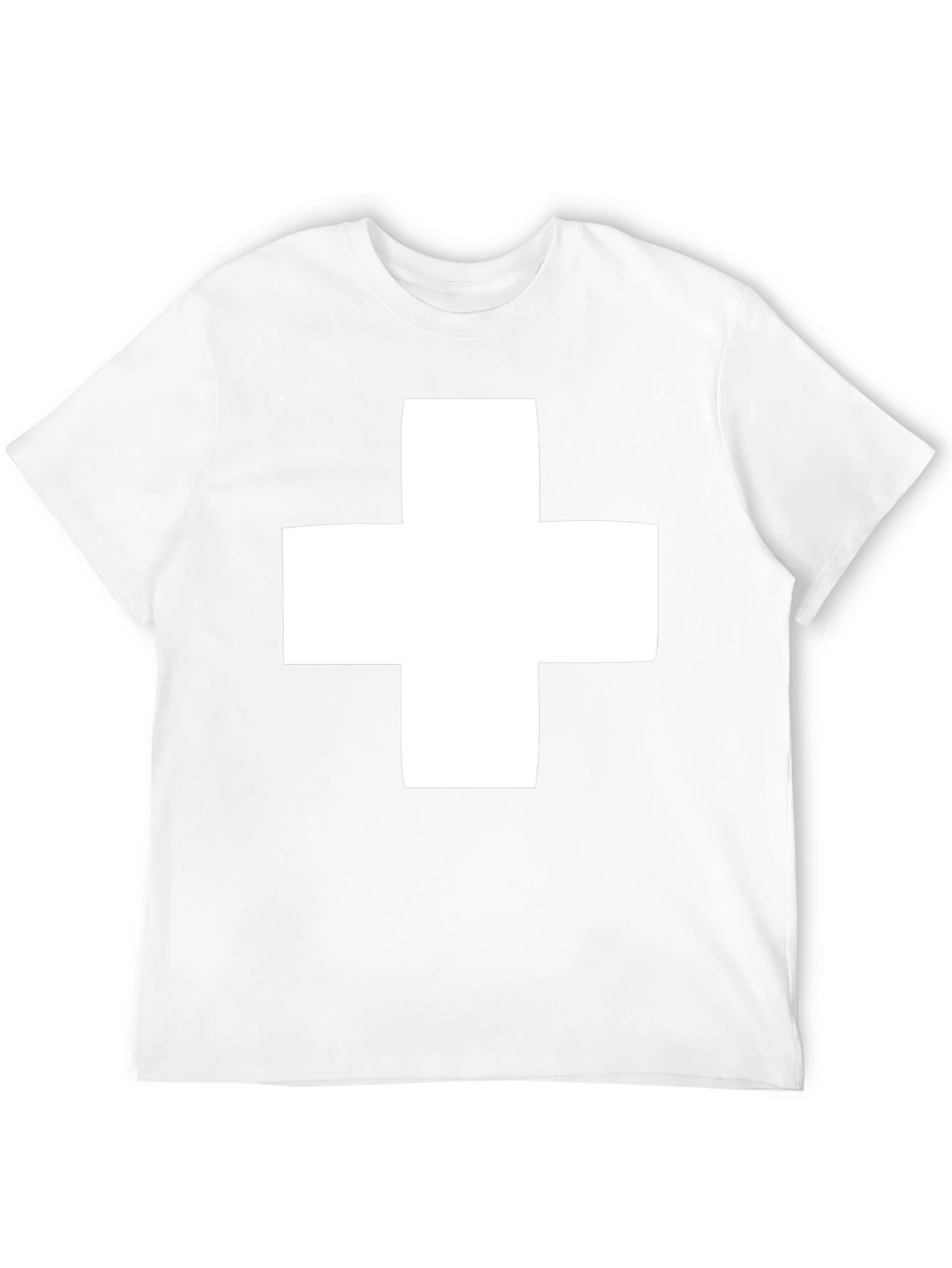 Bold Black T-Shirt with White Cross Graphic