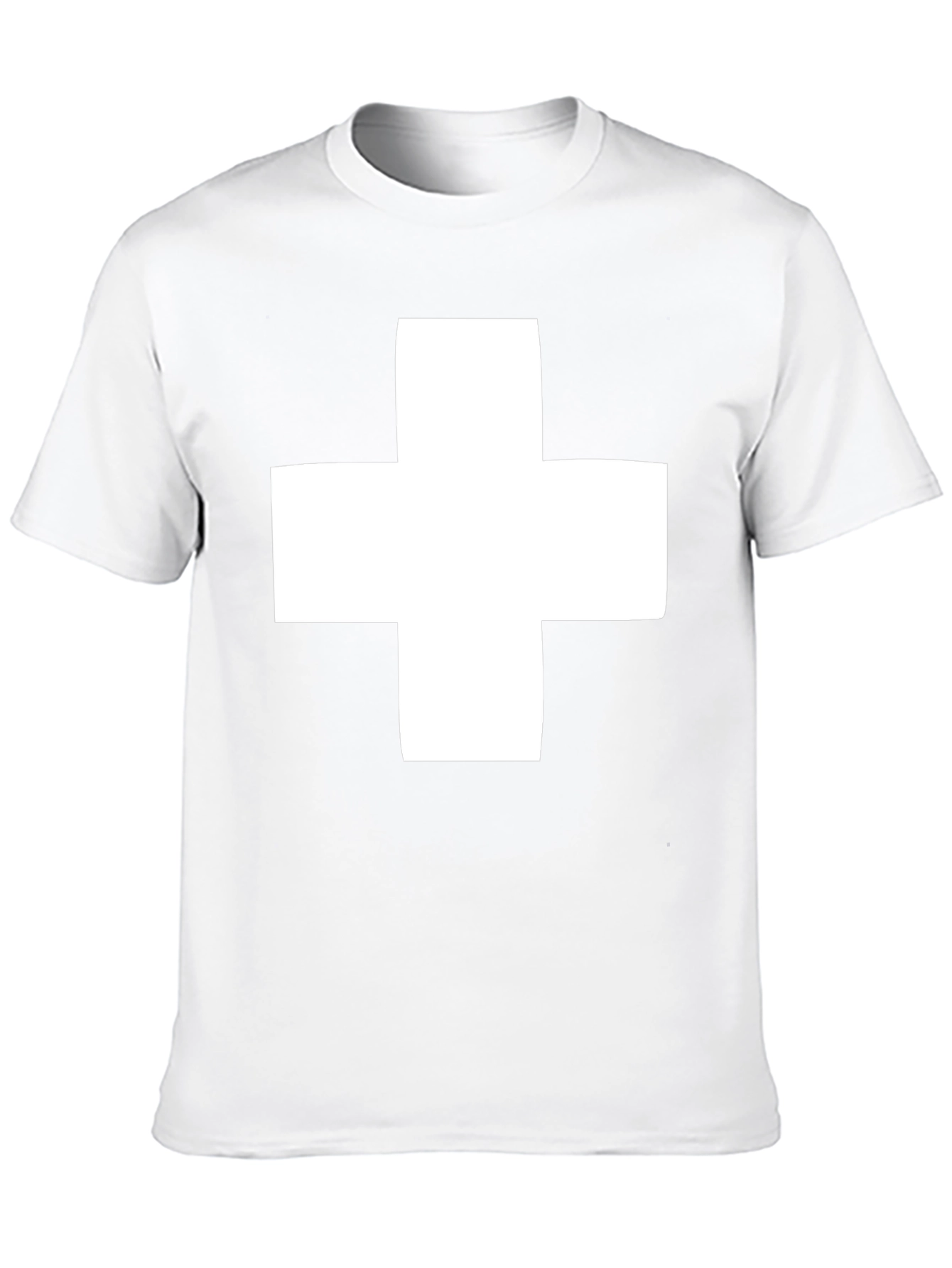 Bold Black T-Shirt with White Cross Graphic