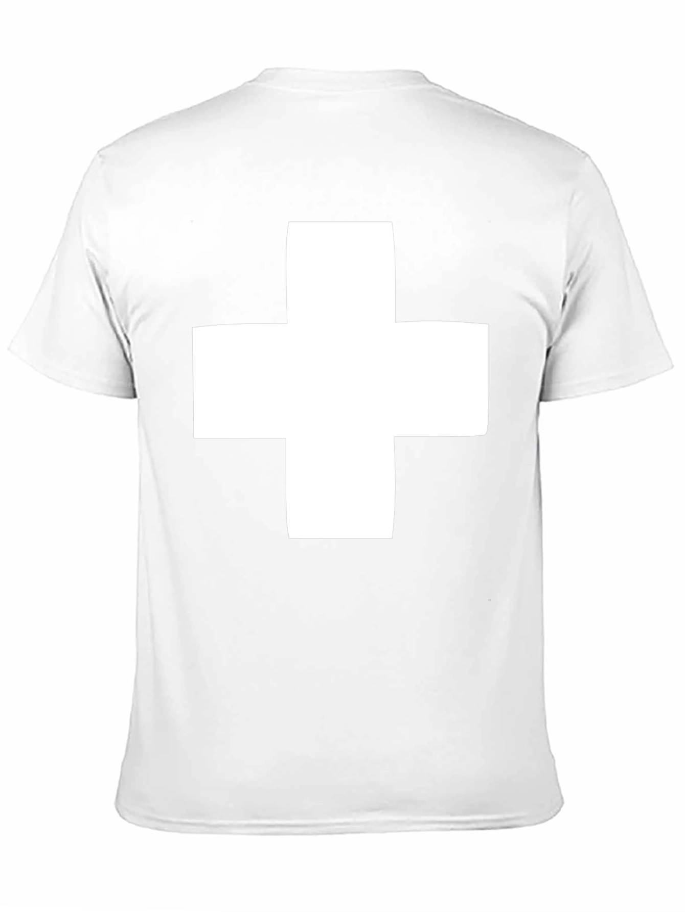 Bold Black T-Shirt with White Cross Graphic