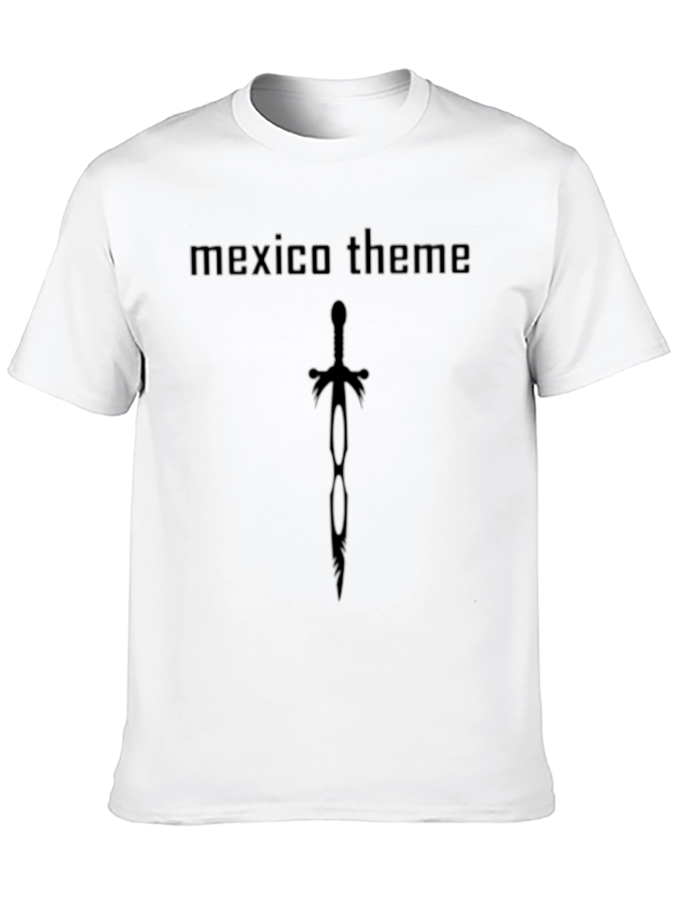 Mexico Theme Sword Graphic Tee - Mens Black