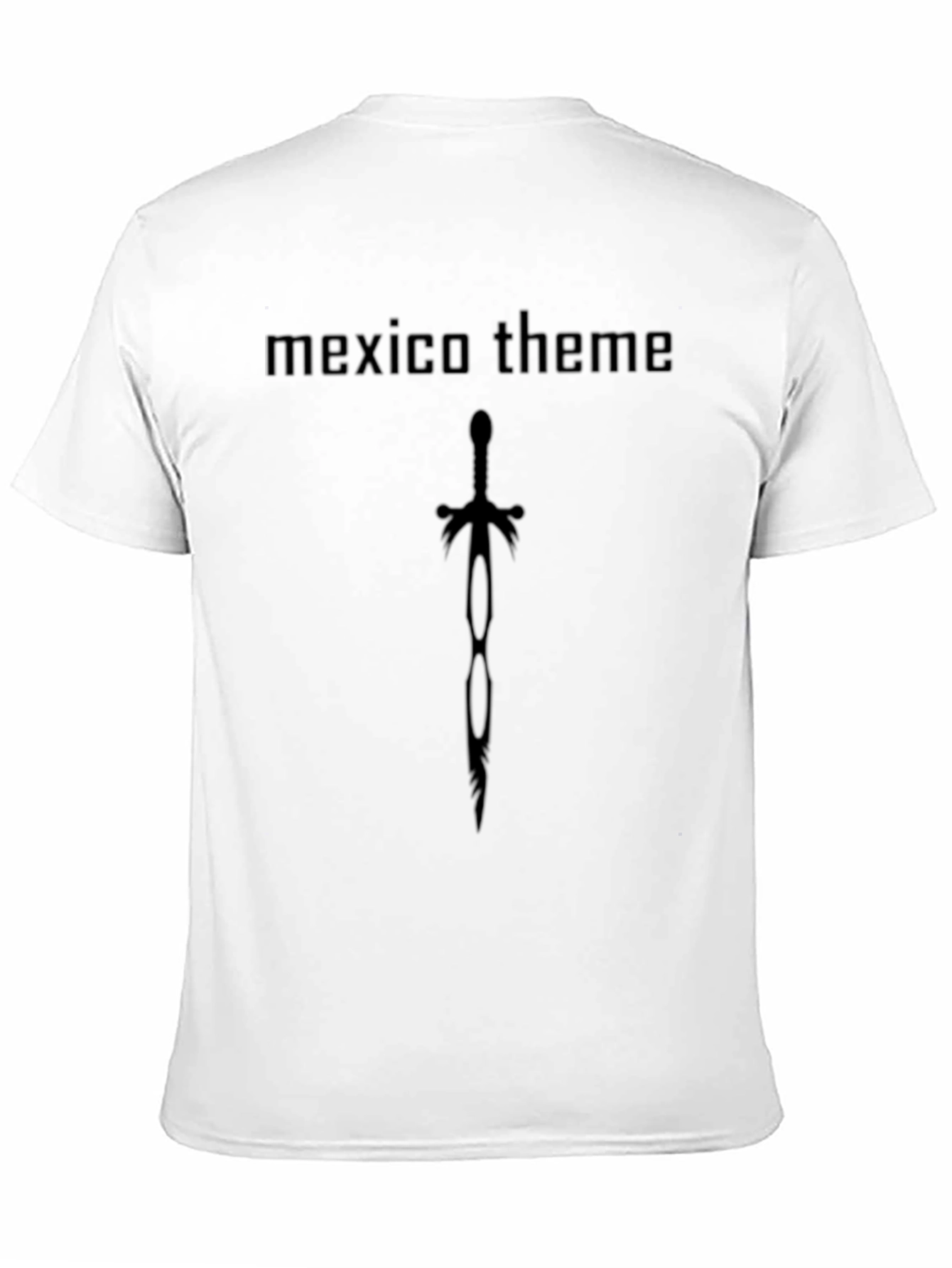 Mexico Theme Sword Graphic Tee - Mens Black