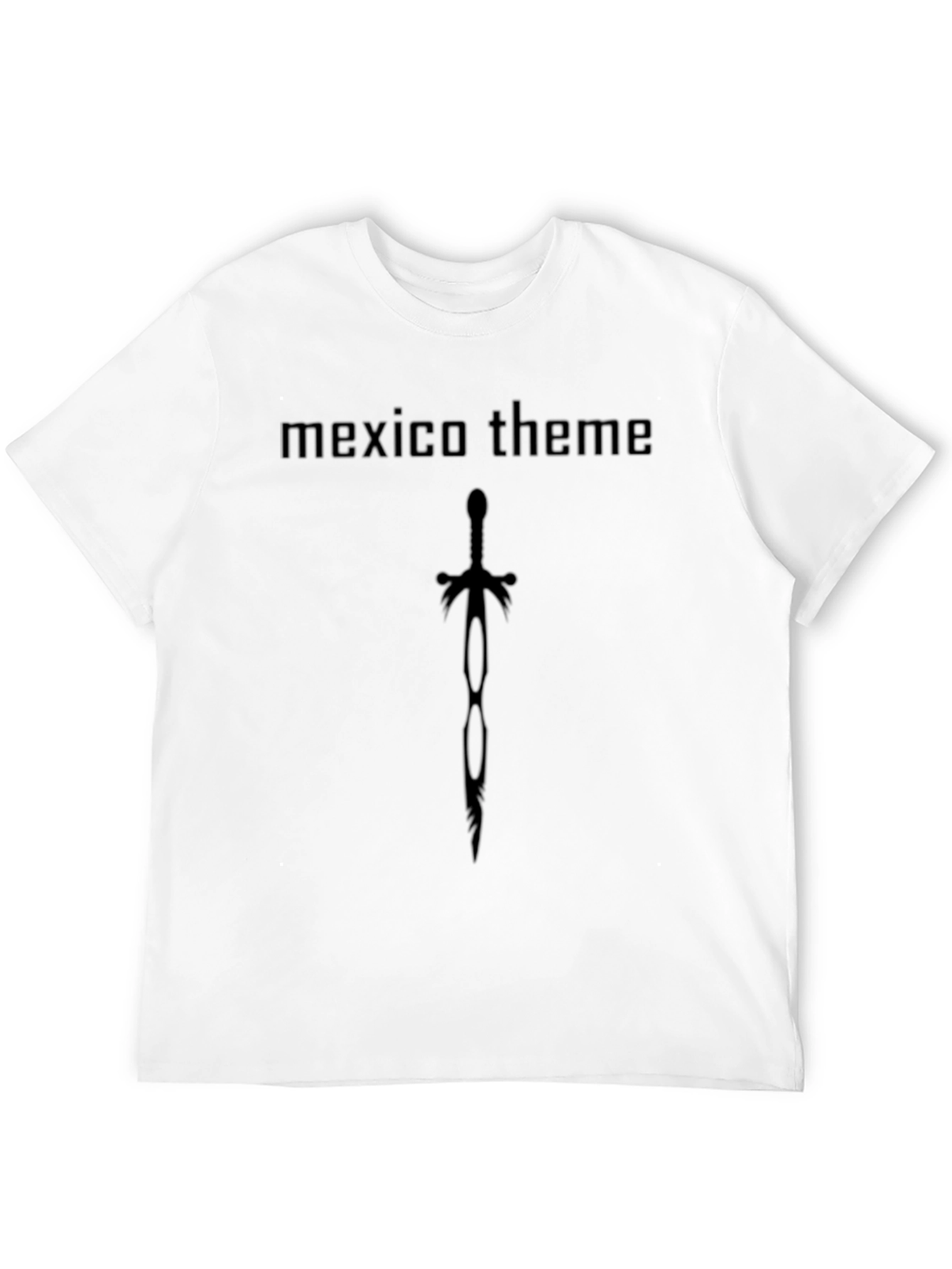 Mexico Theme Sword Graphic Tee - Mens Black
