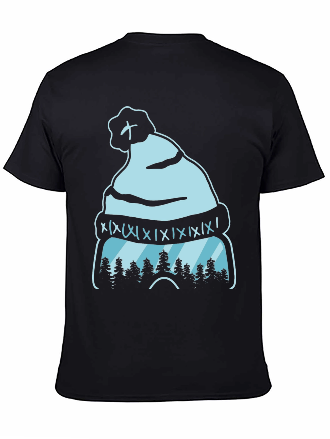 Winter Beanie Forest Graphic Tee