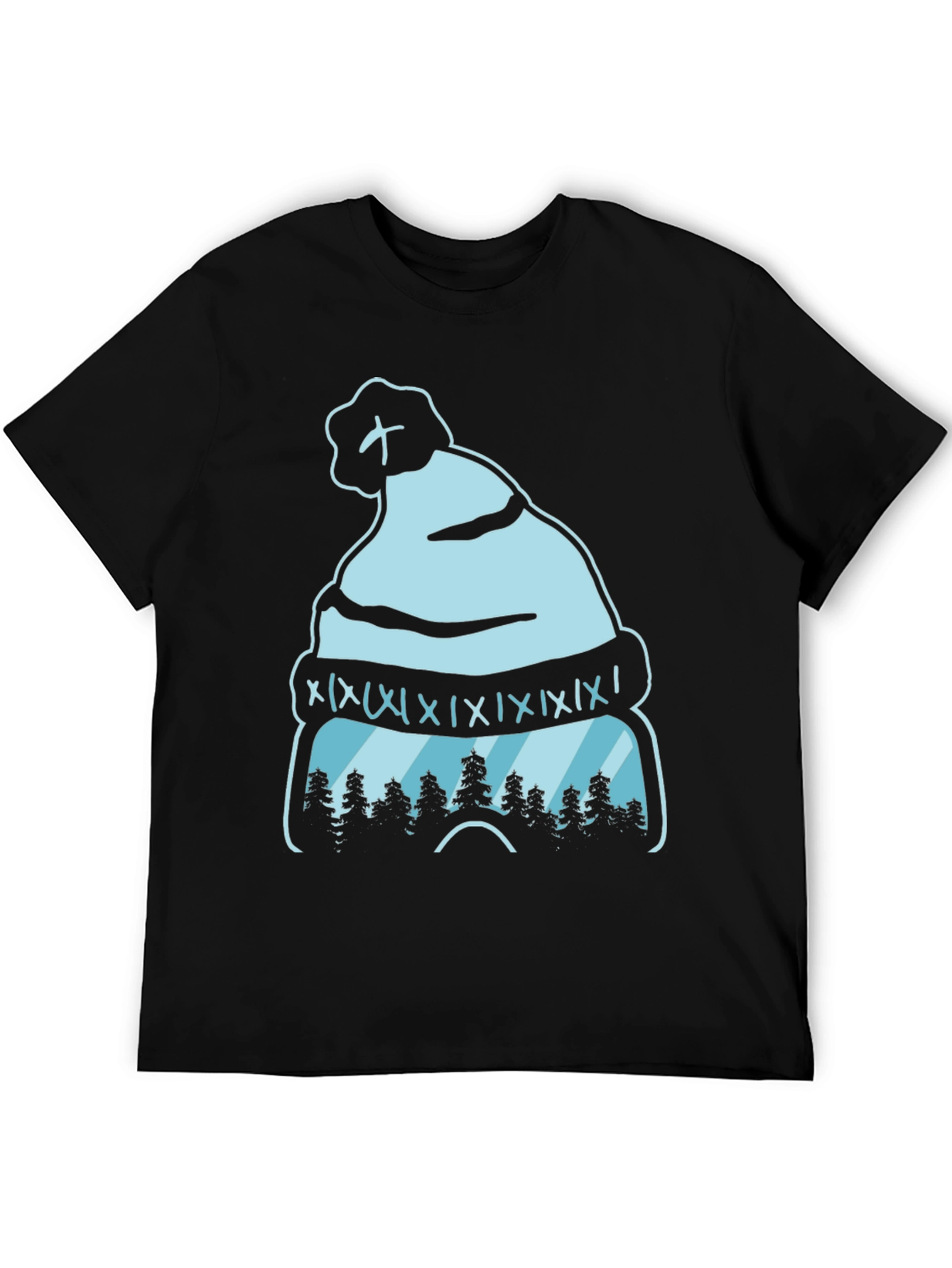 Winter Beanie Forest Graphic Tee